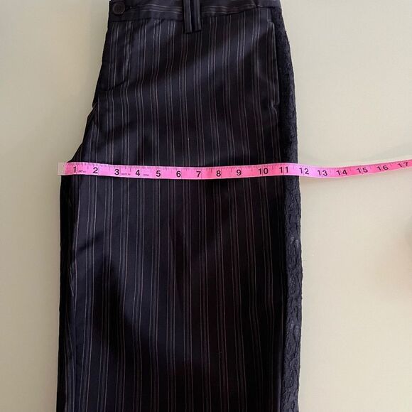 AMERICAN RAG women size 11 Button High Wide Waist Bermuda Capri  pockets 4 - Picture 6 of 9